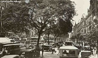Avenida Rio Branco no centro do Rio de Janeiro por volta de 1930
