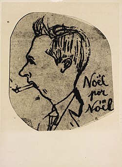Autorretrato desenhado pelo compositor Noel Rosa